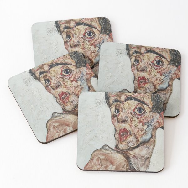 Item preview, Schiele - Self-Portrait With Raised Bare Shoulder designed and sold by Mythos57.
