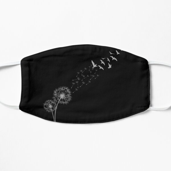 Dandelion T-shirt flowers and birds Flat Mask