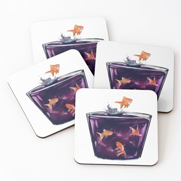 Item preview, Galaxy tea with additional goldfish designed and sold by Geraldine-N.
