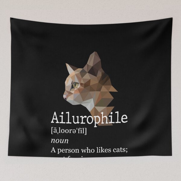 Item preview, Ailurophile Definition | Funny Cat Lover | Low Poly Geometric Cat Origami designed and sold by LushCatDesign.
