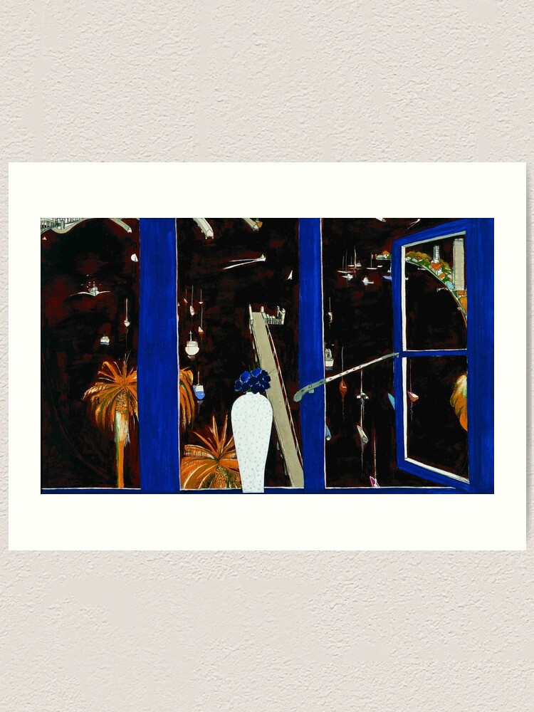 Brett Whiteley View From The Sitting Room Window Lavender Bay 1991 Original Oil Painting By The Great Australian Artist Art Print By Art On Fire Redbubble