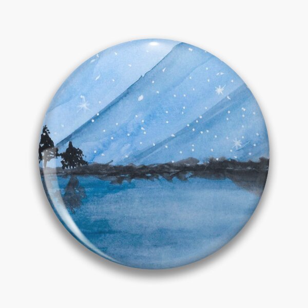 Item preview, Blue aura lake view water color art  designed and sold by ShopTG.