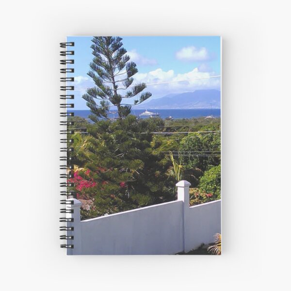 Caribbean pine Island print of St. Kitts-Nevis  Spiral Notebook