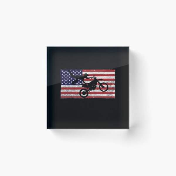 Item preview, American Flag Motocross Dirt Bike MX designed and sold by SpookshowDesign.