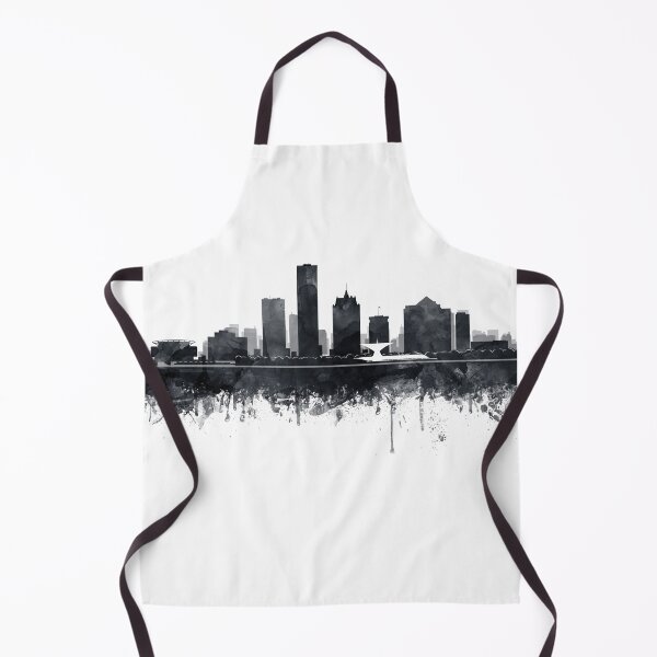 Item preview,  Milwaukee Skyline Watercolor Black And White by Zouzounio Art designed and sold by zouzounioart.