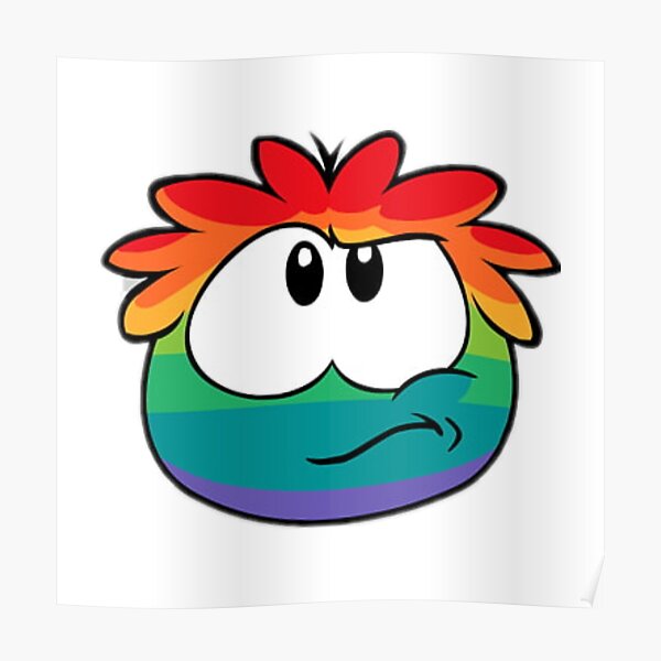 rainbow puffle plush
