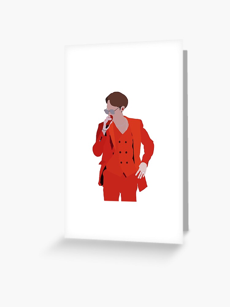 Jung Hoseok red suit | Greeting Card