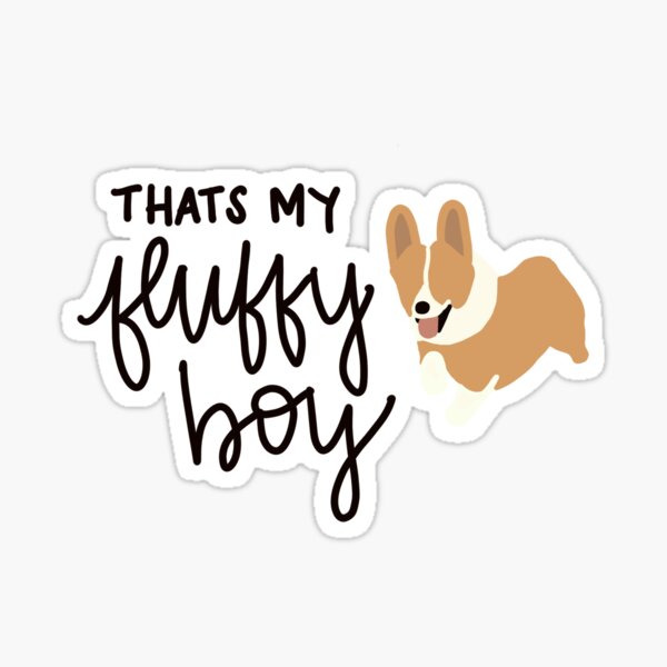 Cheddar the dog / fluffy boy Sticker