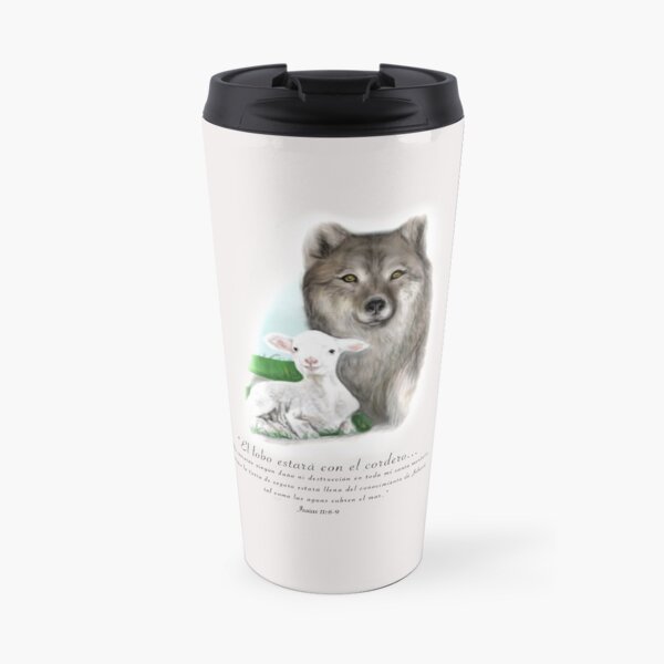 El lobo con el cordero Travel Mug