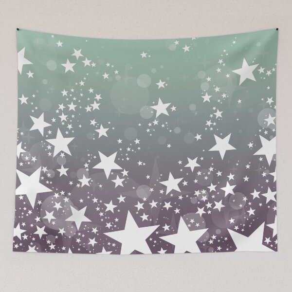 Item preview, Pastel Gray and Green Stars and Bubbles designed and sold by Bumblefuzzies.