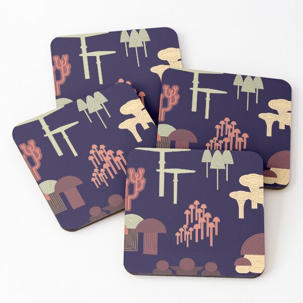 Item preview, mushroom pattern 70s minimal designed and sold by sarastripe.