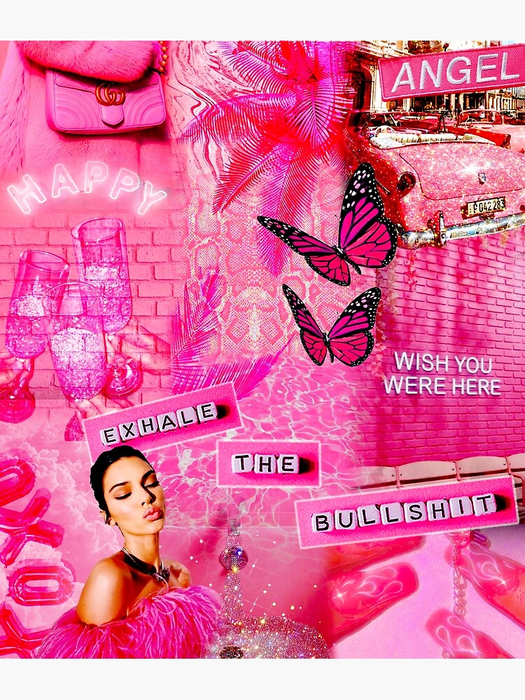 HOT PINK Girl Aesthetic Collage  Poster for Sale by reannyn