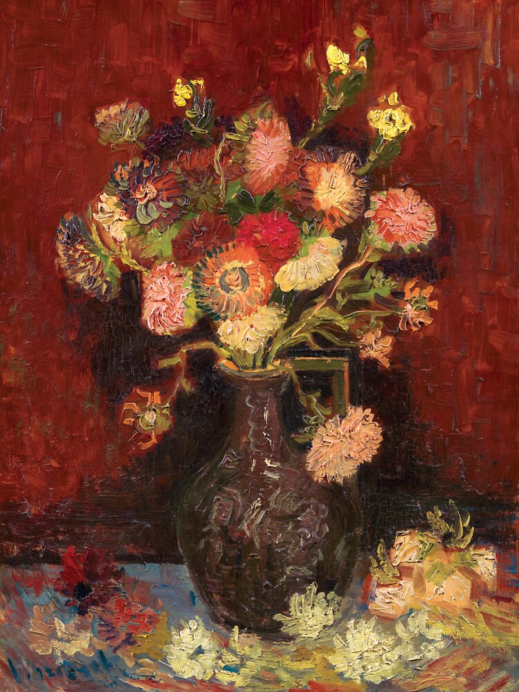 van gogh red flowers