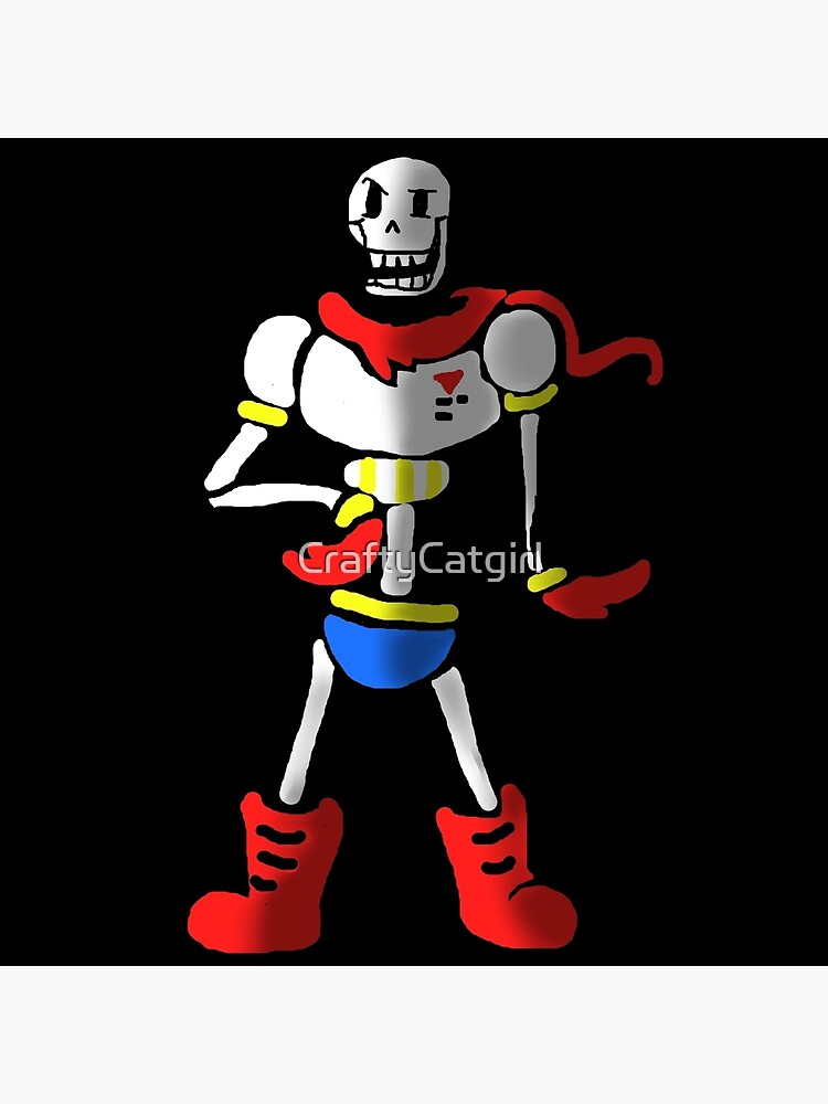 Undertale The Great Papyrus Greeting Card By Craftycatgirl Redbubble