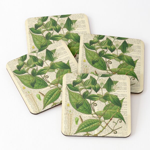 Item preview, botanical print on old book page designed and sold by Art by Lilia.
