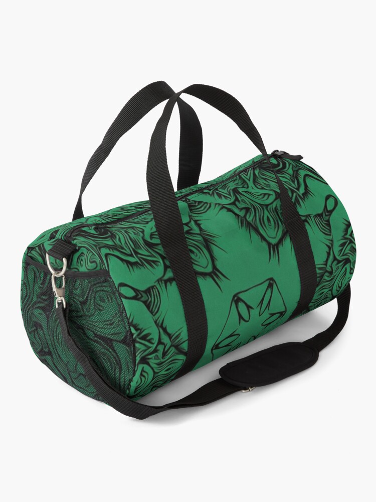 "Emerald green Rorschach pattern " Duffle Bag for Sale by BubbleCrumbs