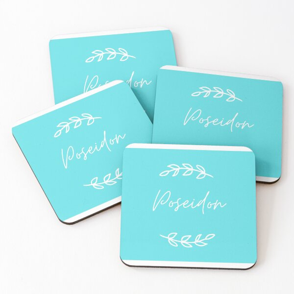 Copy of Poseidon god of the ocean Coasters (Set of 4)