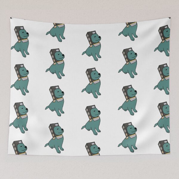 Item preview, Cute dark green dog with cereal box in his head designed and sold by iarasosan.