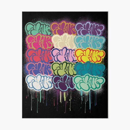 Synr Graffiti color piece  Art Board Print for Sale by maniakdraws