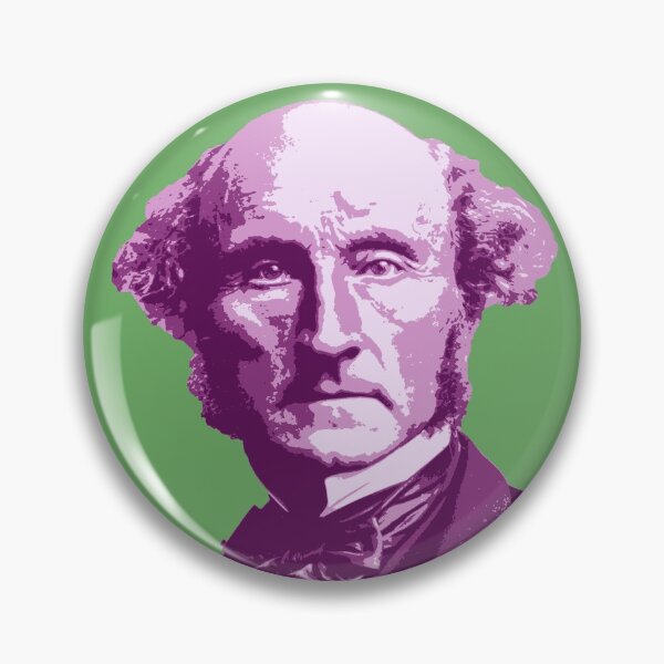 Item preview, John Stuart Mill Green Pink Portrait designed and sold by savantdesigns.