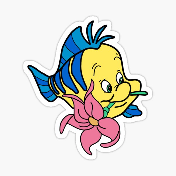Flounder from the little mermaid sticker Sticker