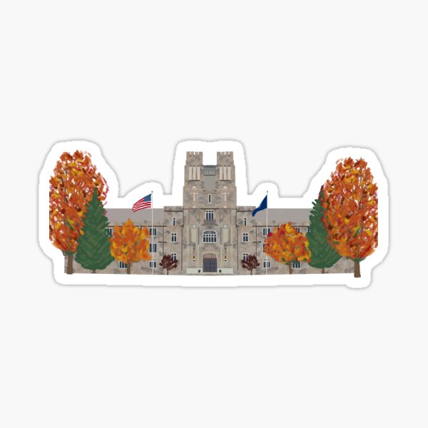 Burruss Hall in the Fall Sticker
