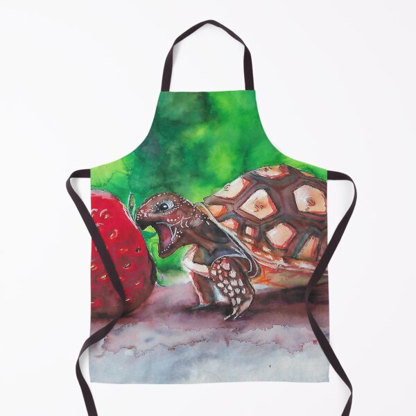 Item preview, Cute Baby Tortoise Turtle Eating Strawberry designed and sold by DorysStories.
