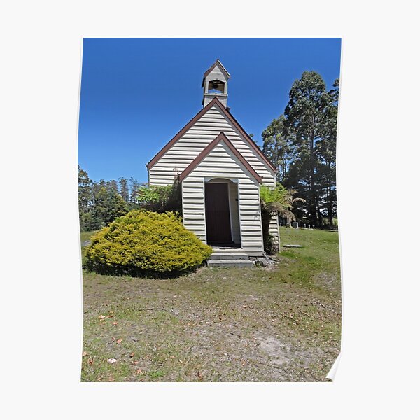 "Goulds Country Union church, Tasmania" Poster for Sale by marghyde Redbubble