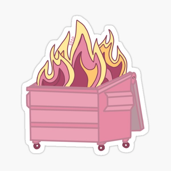 Aperçu de l'œuvre Feu de benne à ordures créée et vendue par Solid Gould  Designs.