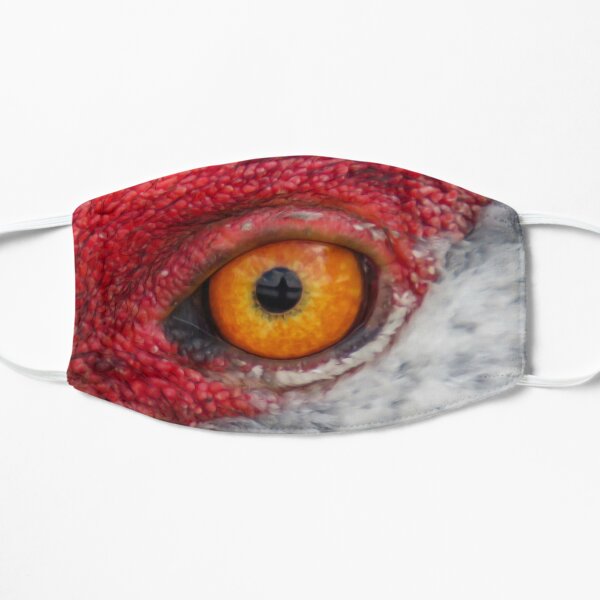 Sandhill crane eye Flat Mask