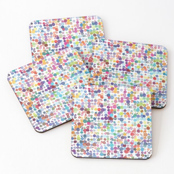 Item preview, Watercolor rainbow dot pattern designed and sold by candhdesigns.