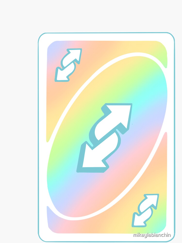 rainbow uno reverse card Sticker for Sale by mikaylabianchin