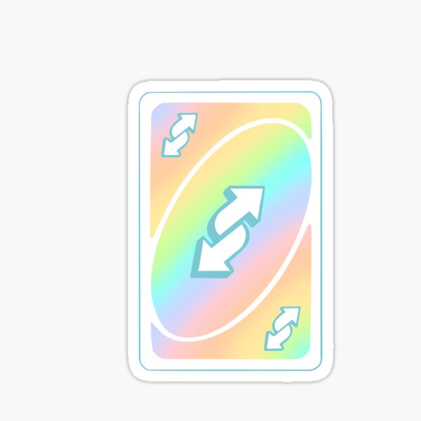 rainbow uno reverse card Sticker for Sale by mikaylabianchin