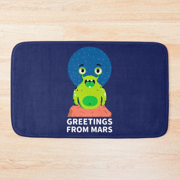 Item preview, Green Funny Alien standing on a Rock designed and sold by d1mology.