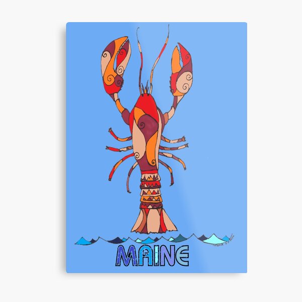 Red Maine Lobster #1 Metal Print