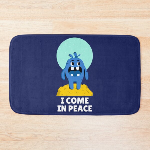 Item preview, Blue Funny Alien standing on a Rock designed and sold by d1mology.