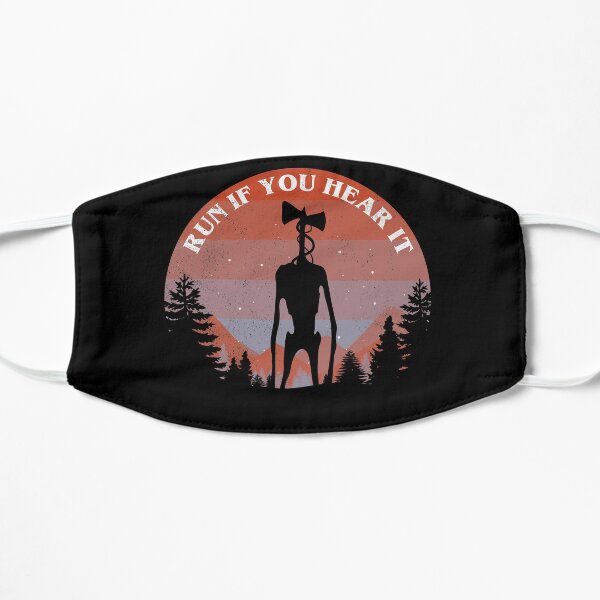 Siren Head Run If You Hear It Flat Mask