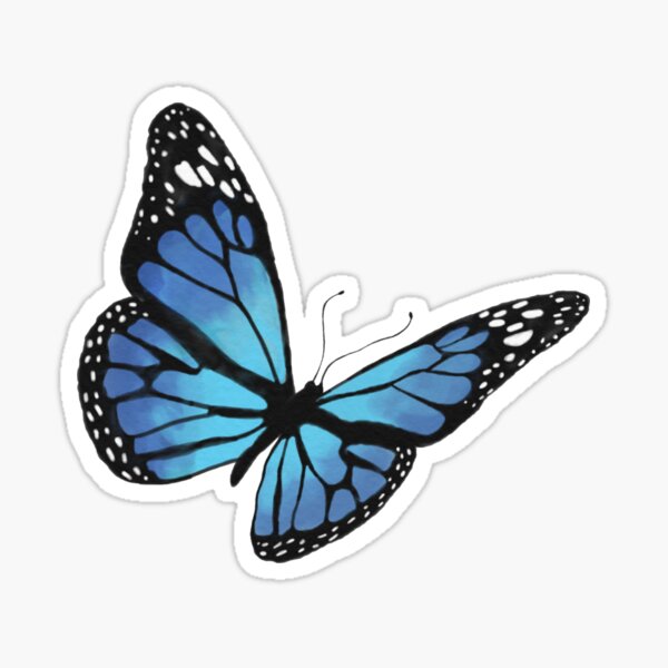 Item preview, Blue Monarch Watercolor designed and sold by delilahcay.