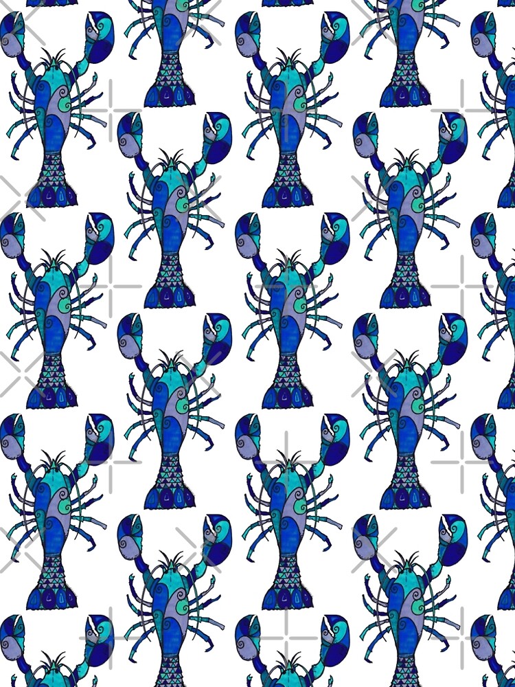 blue lobster dress Powder Blue Gingham Lobster Embroidered Dress Romper main image 1
