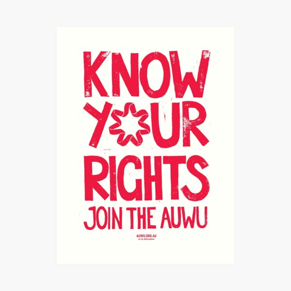 KNOW YOUR RIGHTS Art Print