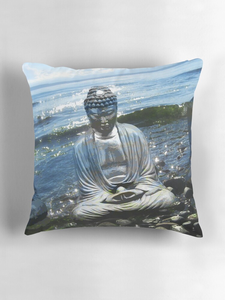 Thumbnail 3 of 4, Pillow, Ocean Buddha designed and sold by ColeRW.