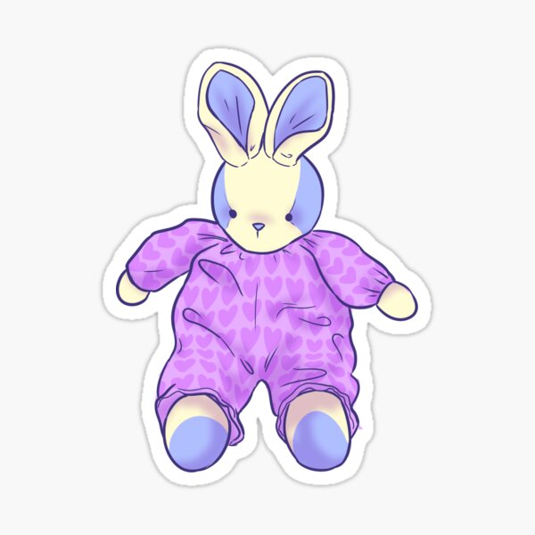 Bunny Plush Stickers Redbubble - roblox demon plush bunny