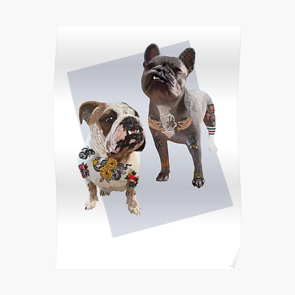 Tattoo Dogs Posters Redbubble - lol dogz roblox