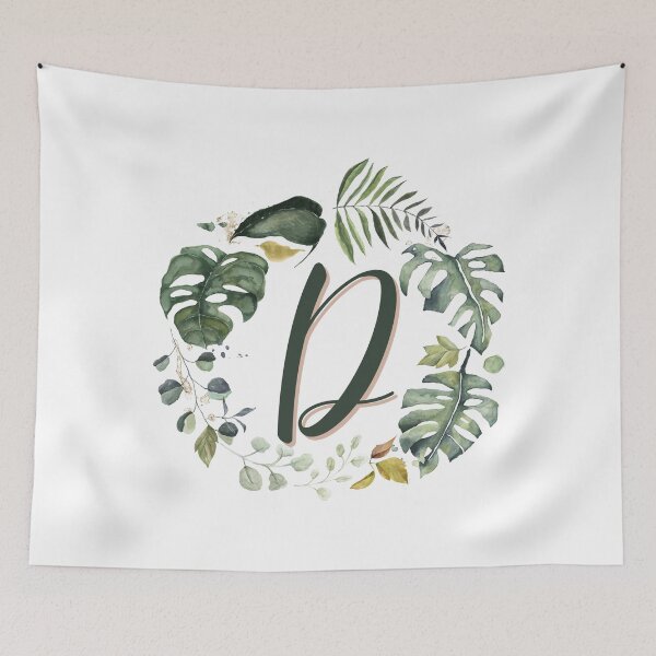 Item preview, Floral Wreath Initial Letter D designed and sold by TheFamilyVan.