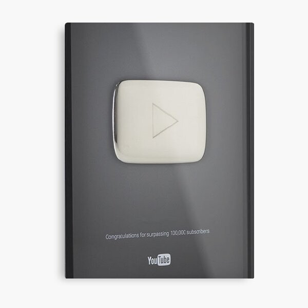 YOUTUBE 100,000 AWARD Metal Print