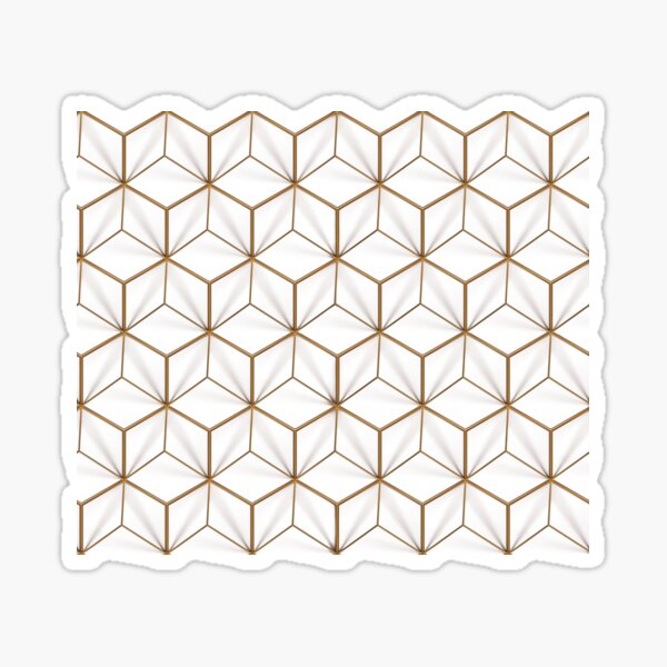 Item preview, 3 D Gold Art Deco Pattern Two designed and sold by Elisabeth Lucas.