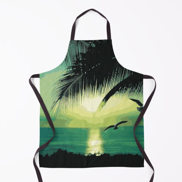 Item preview, Sumer Sunset with Tropical Palms and Birds designed and sold by Dragan Kitic.