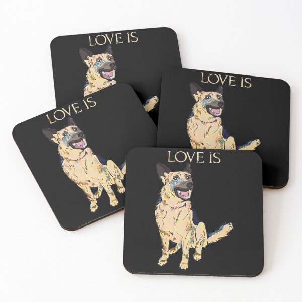 Item preview, Love Is German Shepherd Funny GSD Dog Mom Dad Pet Lover designed and sold by MagicJohnson22.