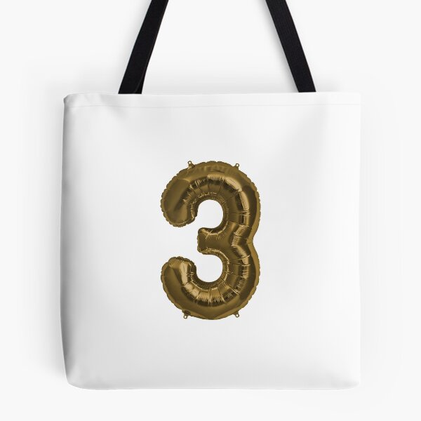 Item preview, Three Number 3 Metallic Bronze Mylar Foil Helium Balloon for Three Year Old Toddler  designed and sold by Birthdates.