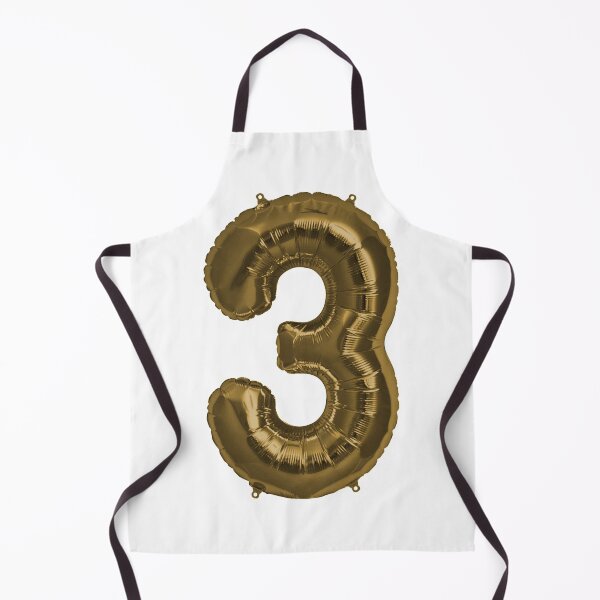 Item preview, Three Number 3 Metallic Bronze Mylar Foil Helium Balloon for Three Year Old Toddler designed and sold by Birthdates.